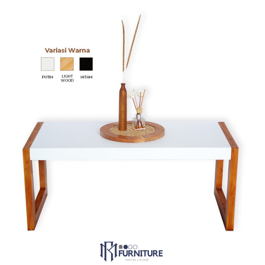Jual meja ruang tamu minimalis modern estetik aesthetic multifungsi