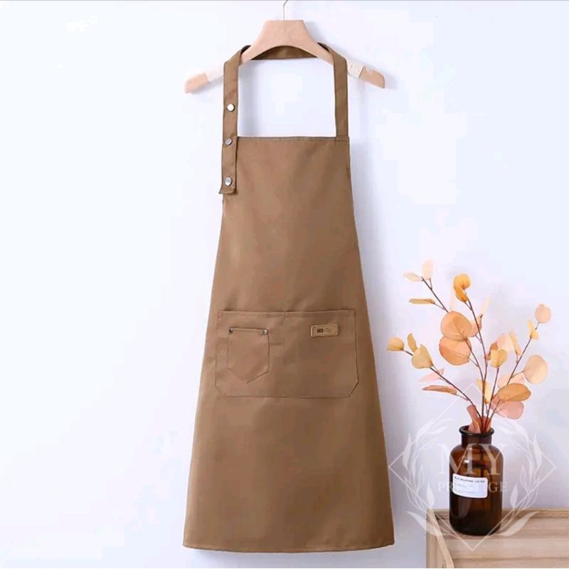 Jual APRON CELEMEK KOREA MASAK DAPUR WATERPROOF CELEMEK CHEF BARISTA BISA CUSTOM Shopee