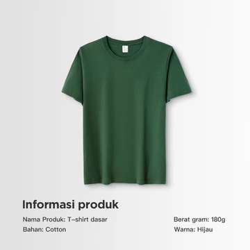 (Cuci Gudang Besar Besaran!)Kaos Polos Pria Kaos Cowok Kaos Oblong Tebal Kaos Lengan Pendek