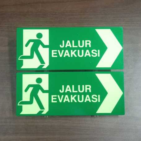 Jual Jalur Evakuasi Exit Sign Akrilik GLOW IN THE DARK Ukuran X Cm Shopee Indonesia