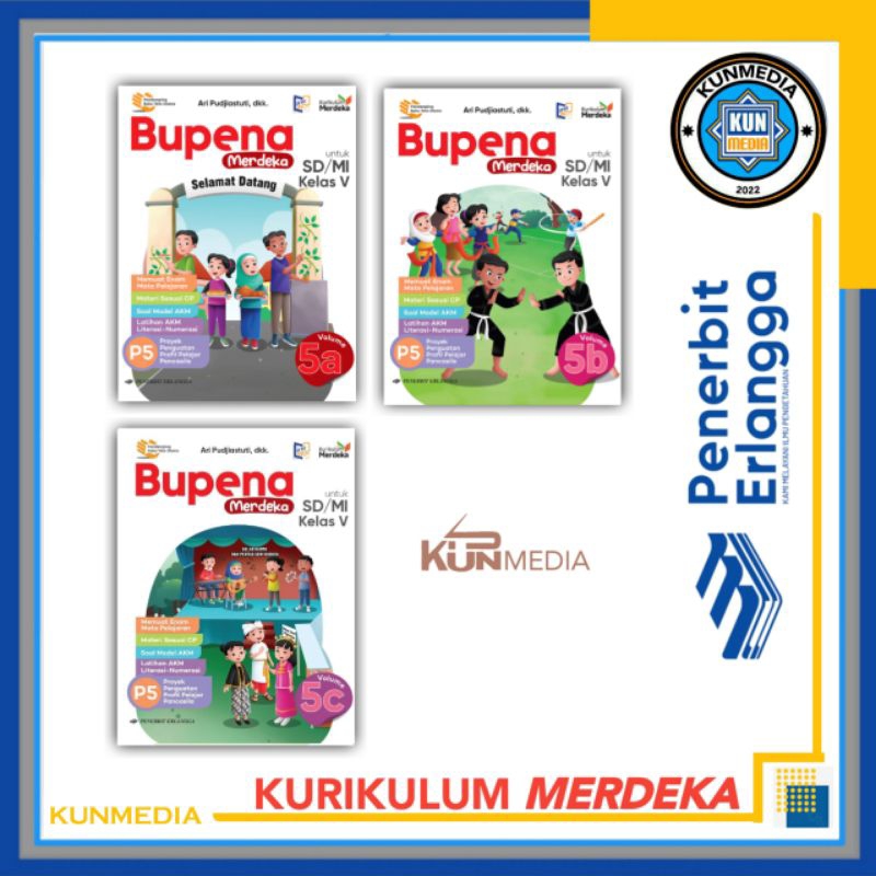 Jual Buku Bupena Kelas 5a 5b 5c 5d Sdmi Kurikulum Merdeka Erlangga Vkm