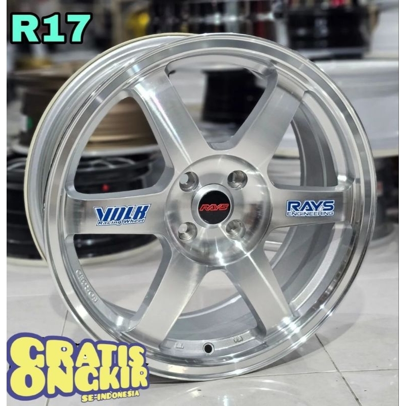 Jual Velg Mobil R17 Lebar 75 Te37 Pcd 4x100 Et 42 Velg Racing Mobil Ring 17 Brio Jazz City 9619