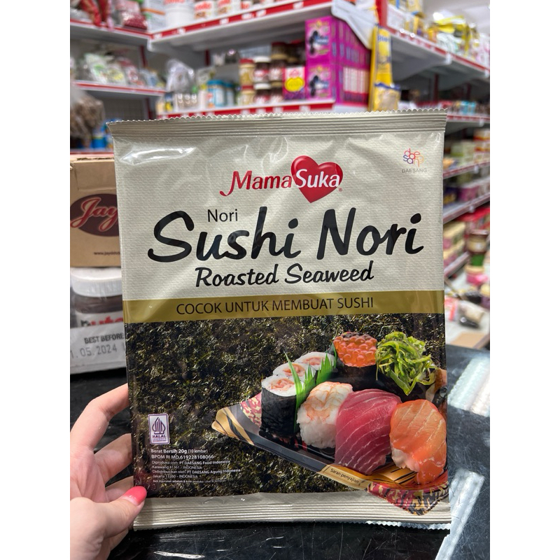 Jual Sushi Nori Mamasuka Roasted Seaweed Gr Lembar Shopee Indonesia