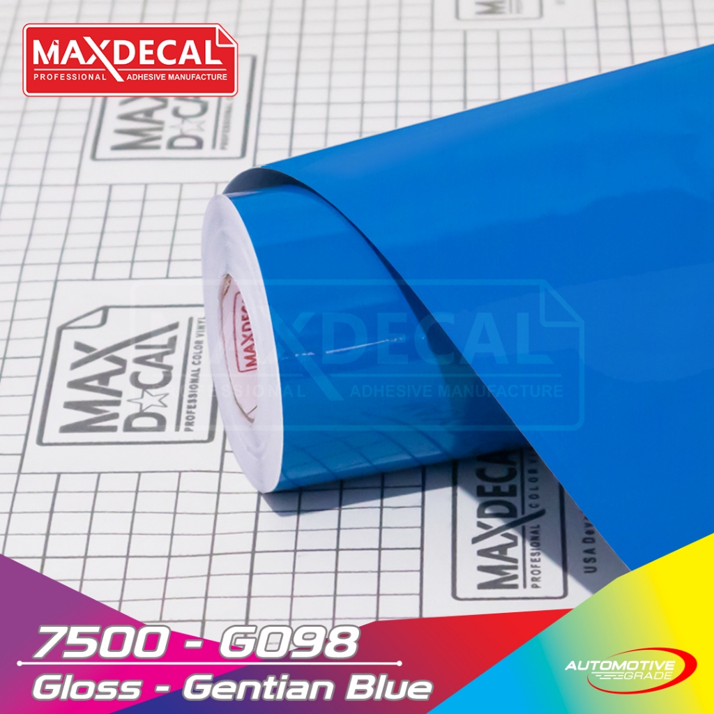 Jual sticker skotlet MAXDECAL 7500 098 centinian blue biru glossy-doft ...