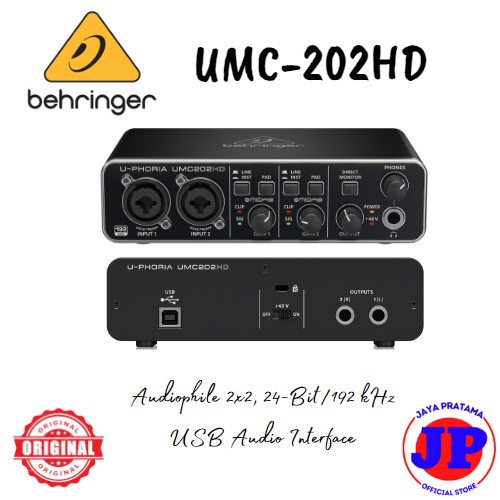 Jual Behringer UMC202HD Audiophile 2x2 USB Audio Interface UMC202HD