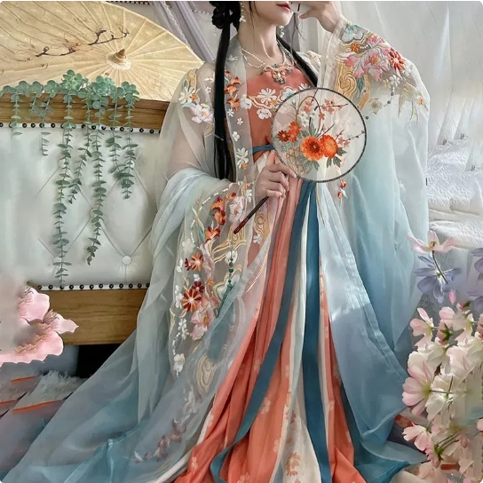 Jual Spring Summer Chinese Hanfu Women Traditional Hanfu Dance Fairy ...