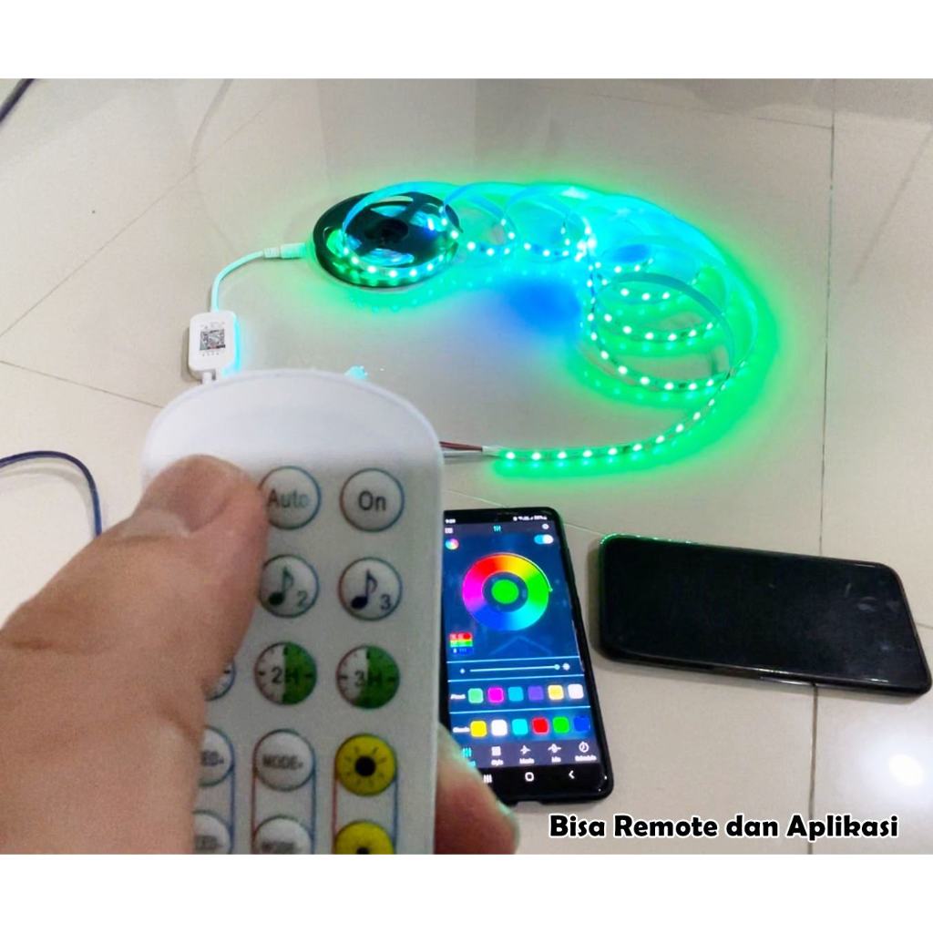 Jual SMART FLOWING/ RUNNING LED STRIP RGBIC BLUETOOOTH APP + REMOTE ...