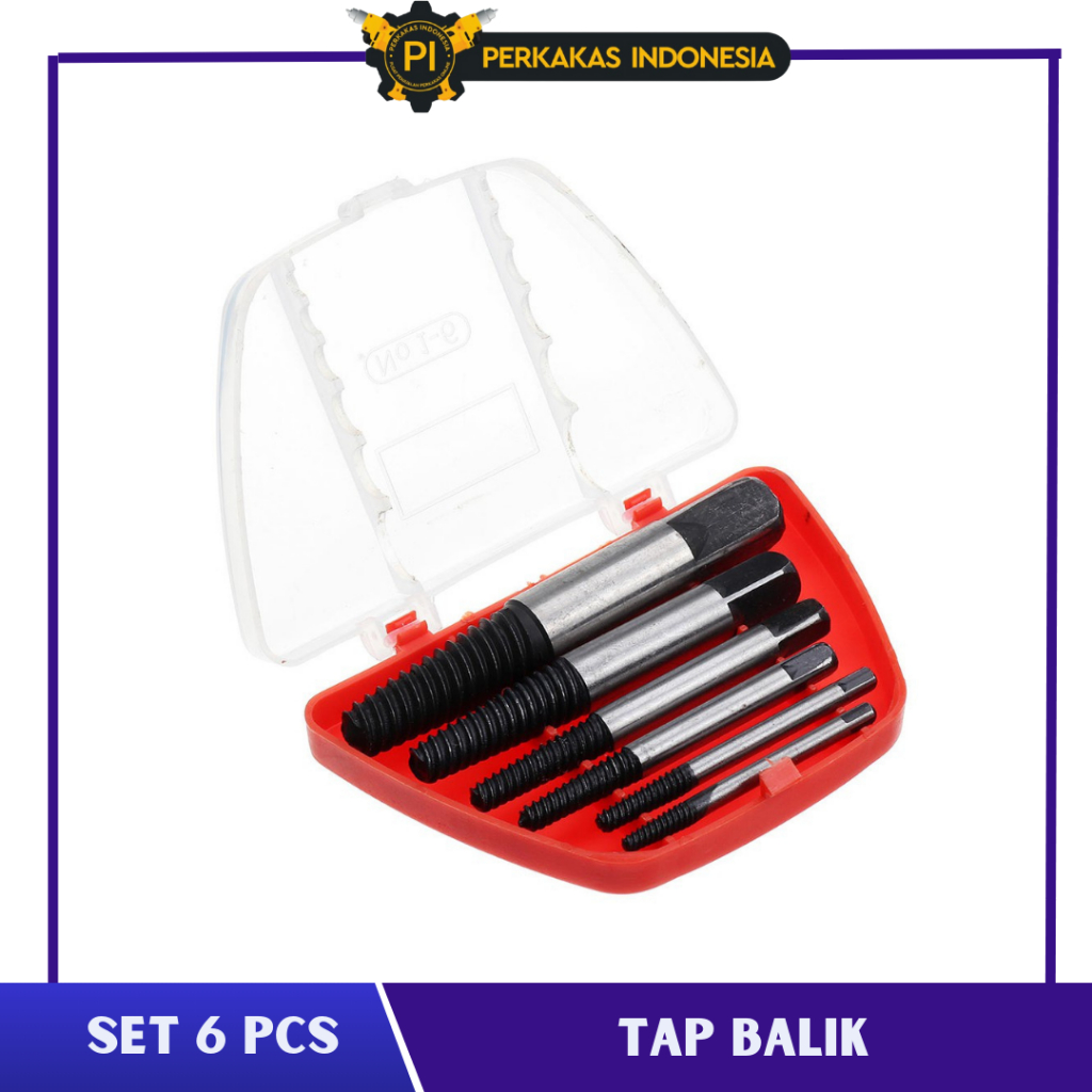 Jual Screwdriver Extractor Tap Balik Set Pcs Alat Pembuka Baut Rusak Pencabut Cabut Sekrup