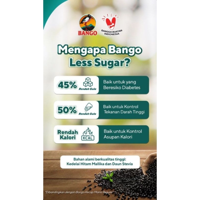Jual Bango less sugar kecap manis 520ml | Shopee Indonesia