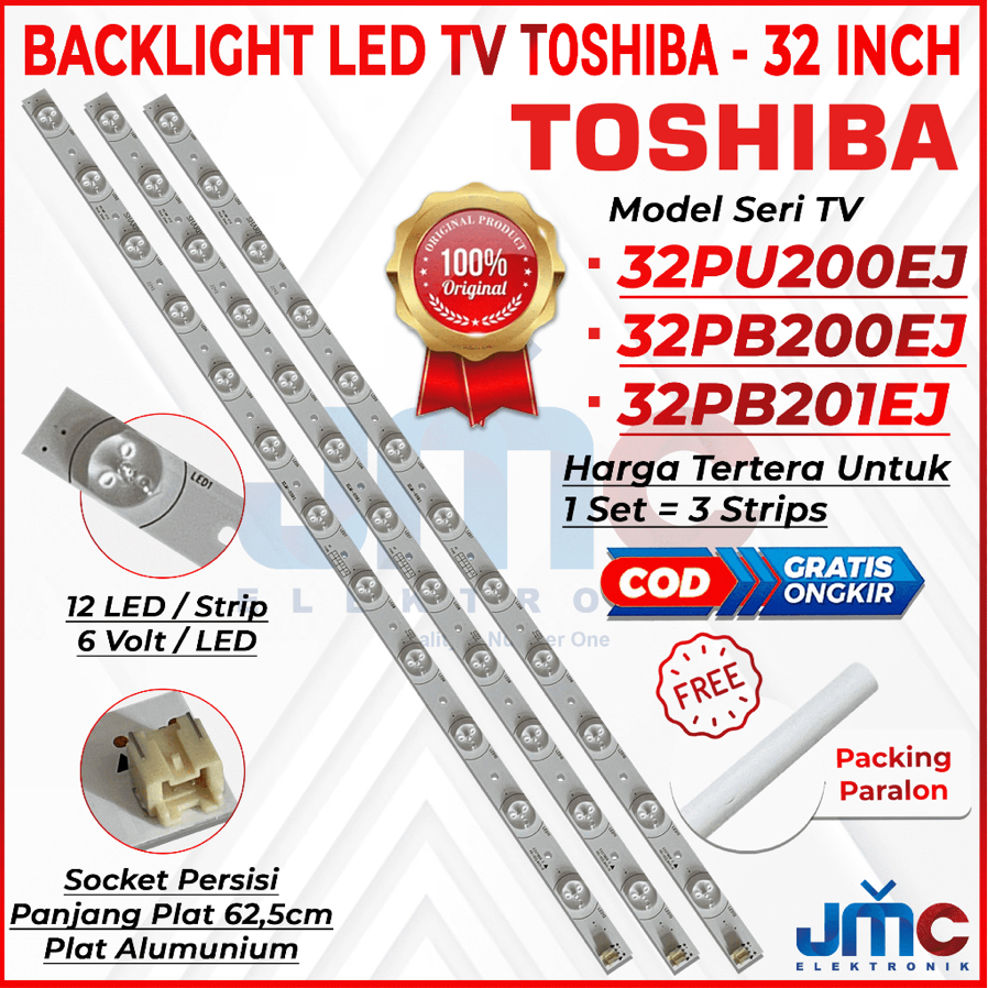 Jual BACKLIGHT TV LED TOSHIBA 32 INCH 32PB200EJ 32PB201EJ 32PU200EJ