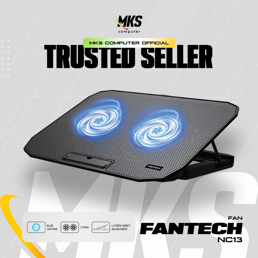 Jual Fantech Notebook Cooler 2 Fan NC 13 | Shopee Indonesia