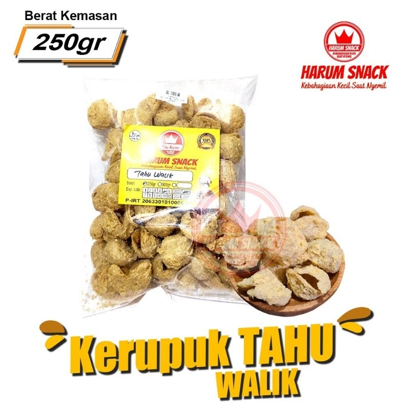 Jual Kerupuk Tahu Walik 250 Gram [harum Snack Official] Shopee Indonesia