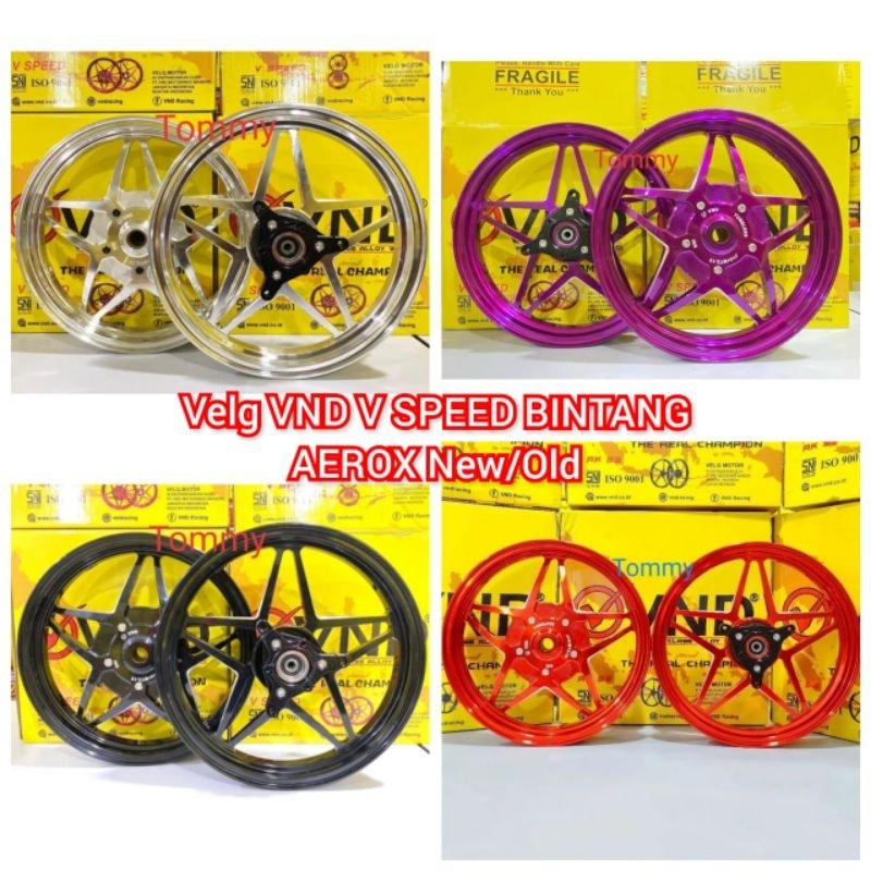 Jual Velg Vnd V Speed Aerox New Old Pelek Vnd Bintang Vspeed Aerox Shopee