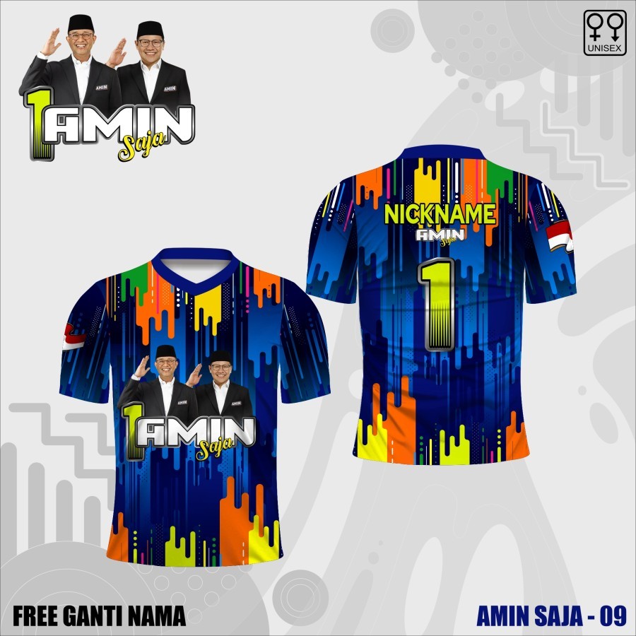 Jual Jersey Anies Imin Baju Kaos Pemilu Capres 2024 Amin Saja B ...