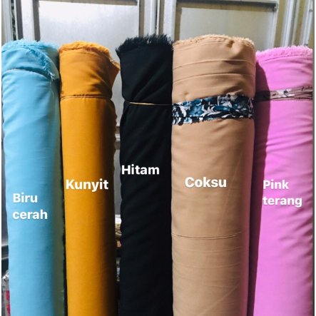 Jual KAIN BAHAN WOLFIS MOTIF POLOSAN METERAN WOLLPEACH POLOS KAIN ...