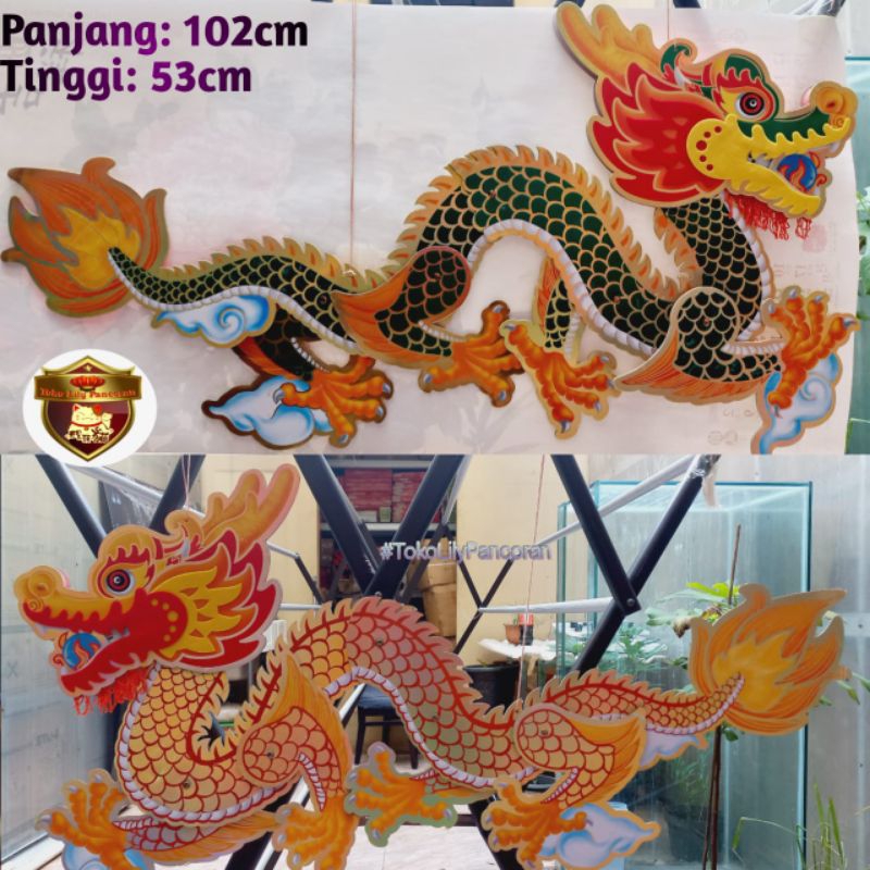 Jual Gantungan Naga Karton / Dekorasi Shio Naga Imlek 2024 / Gantungan
