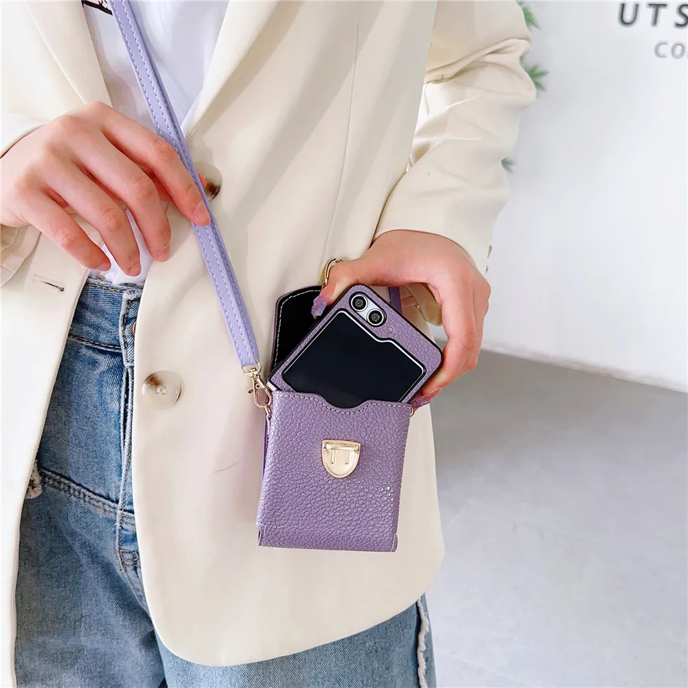 Jual In Crossbody Bag Leather Phone Case for Samsung Galaxy Z