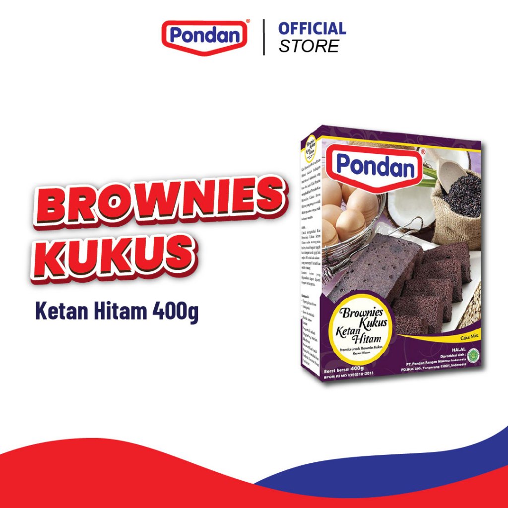 Jual Pondan Brownies Kukus Ketan Hitam 400g Shopee Indonesia