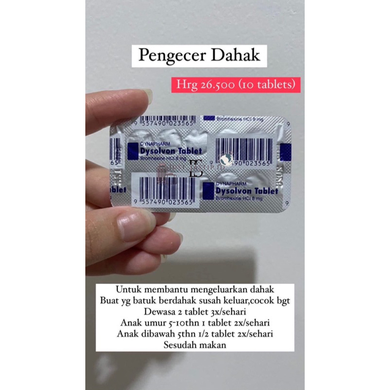 Jual obat dahak dysolvon (READY PENANG) | Shopee Indonesia