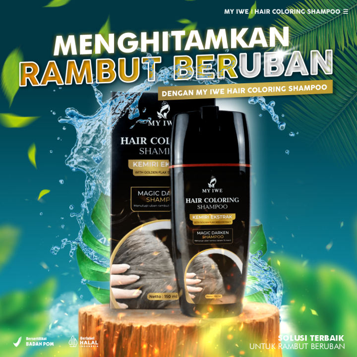 Jual Shampoo My Iwe Hair Coloring Penghitam Rambut Uban Shopee Indonesia