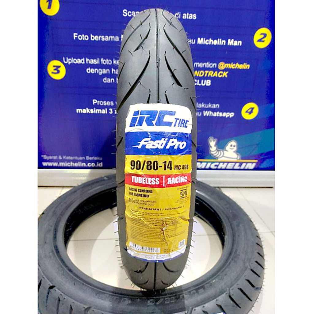 Jual Ban Soft Compound Motor Matic IRC FASTI PRO 90/80 Ring 14 Tubeless ...