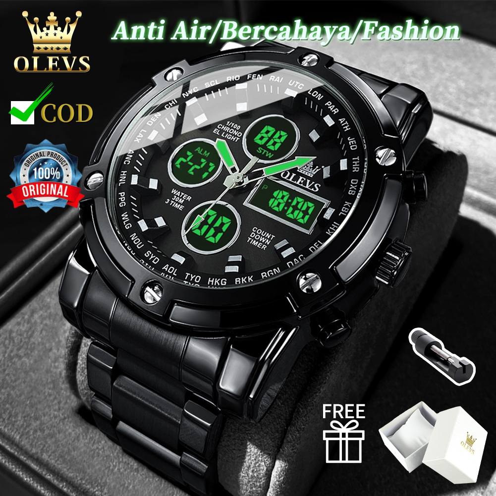 Anti Air Olevs Watch Harga Olevs Luxury Men Quartz Watch Price In