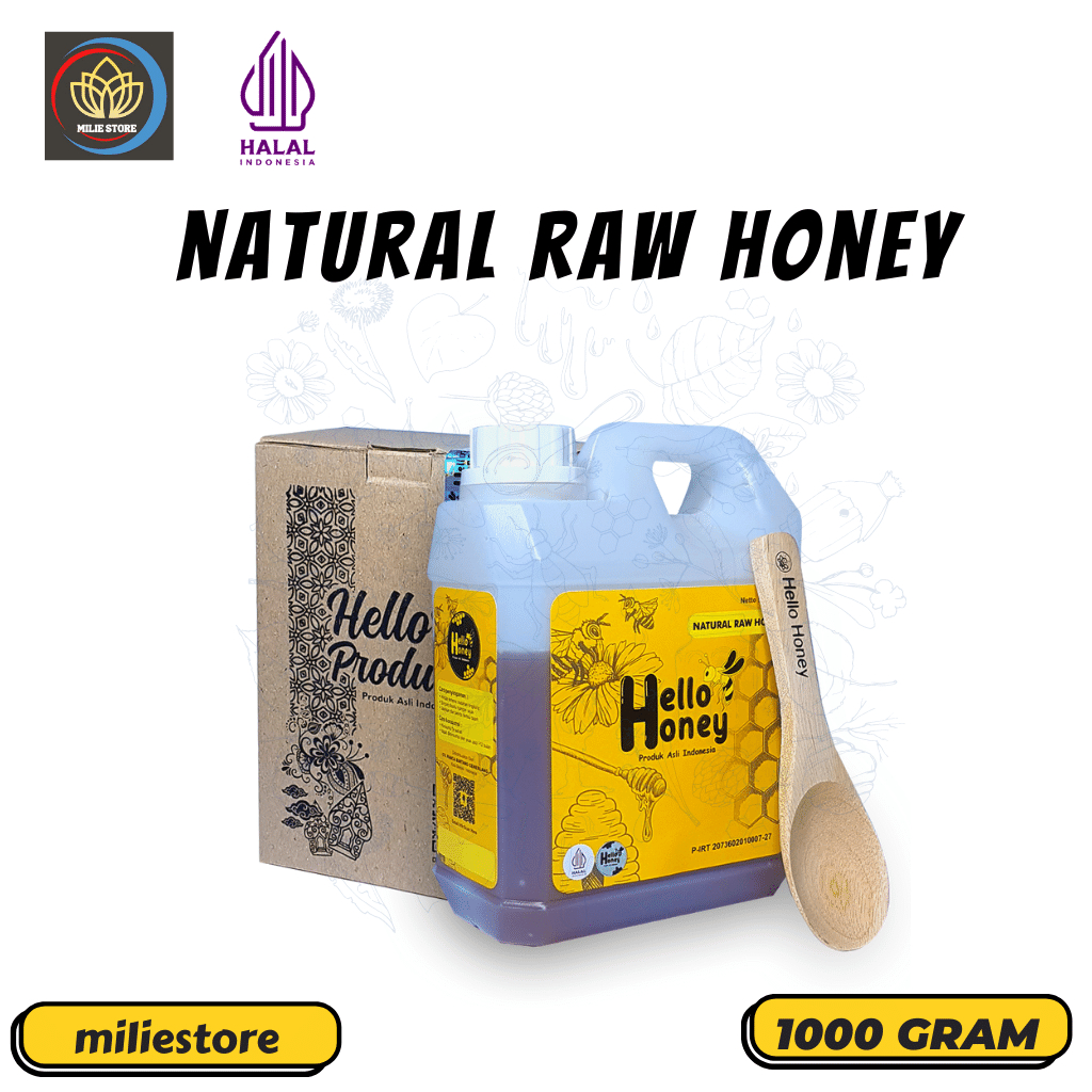 Jual Madu Asli Murni Natural Raw Honey 1 Kg Manis Hello Honey Shopee Indonesia