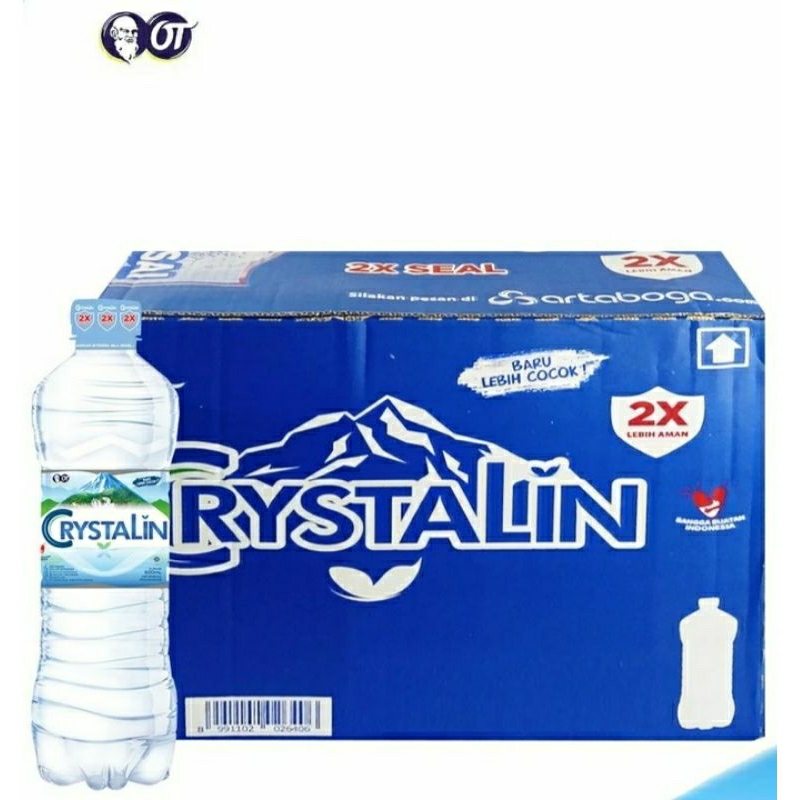 Jual Crystalin Air Mineral Ph8 600ml X 24pcs 1 Duskarton Shopee Indonesia 0534