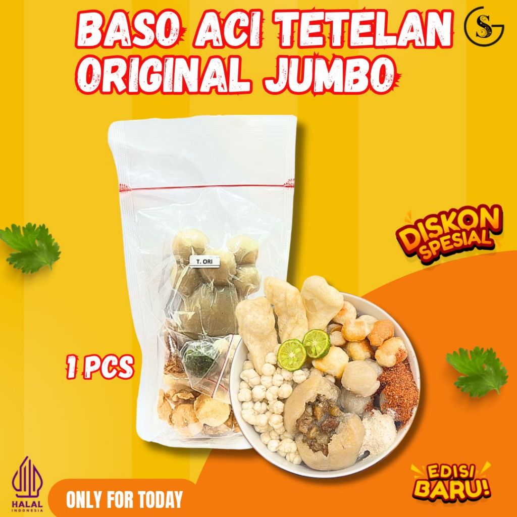 Jual 1 Bungkus Baso Aci Tetelan Jumbo Daging Sapi Original Jumbo Daging