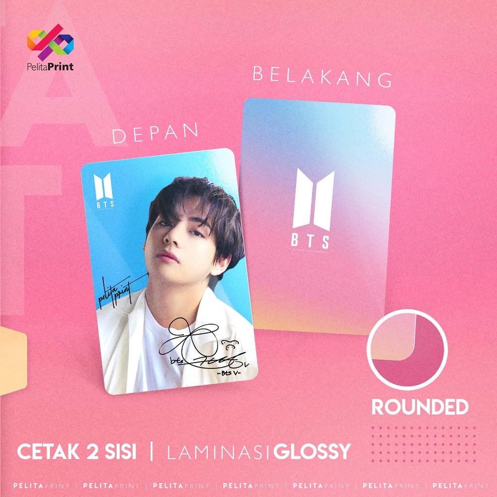 Jual PHOTOCARD CUSTOM PREMIUM 2 SISI FREEBIES LAMINASI PHOTOCARD AC310 ...