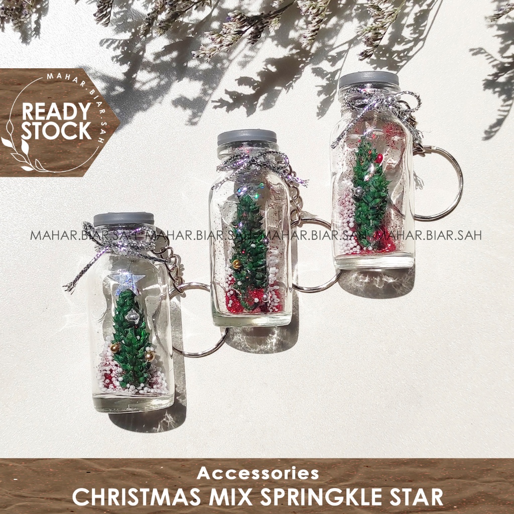 Jual RS Christmas Tree Mix Springkle keychain 15ml / Keychain ...