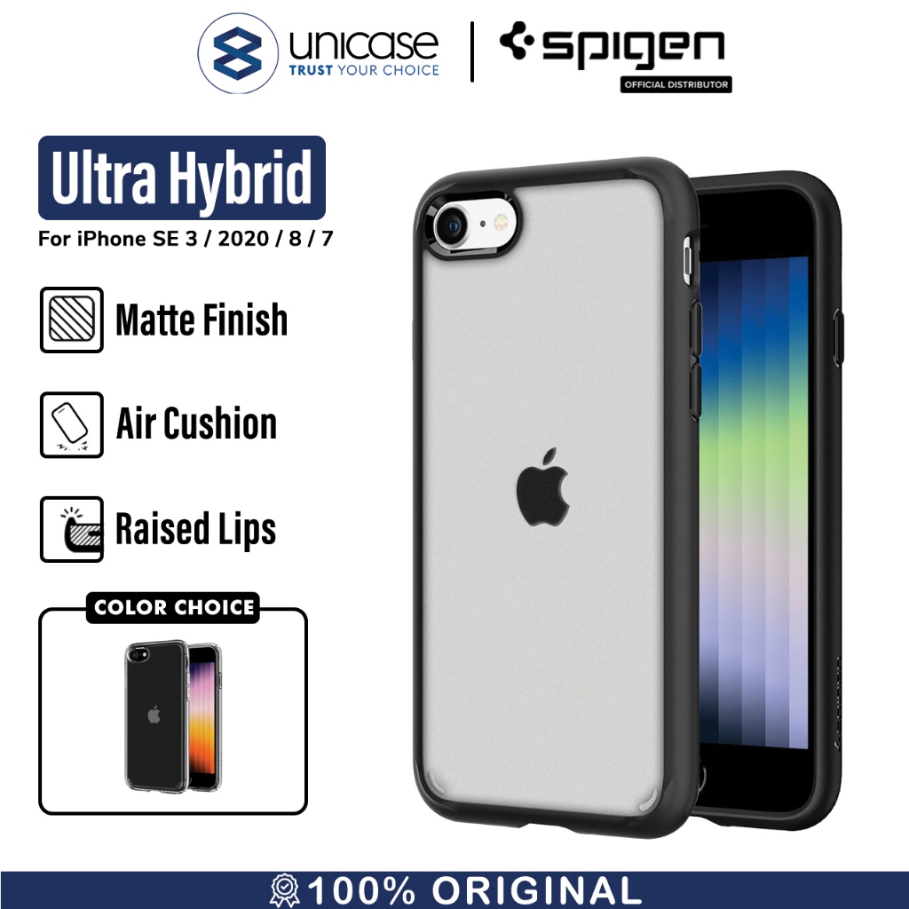 Jual Case iPhone SE 3 2022/2020 8/7 Spigen Ultra Hybrid 2 Slim Clear Casing Shopee Indonesia