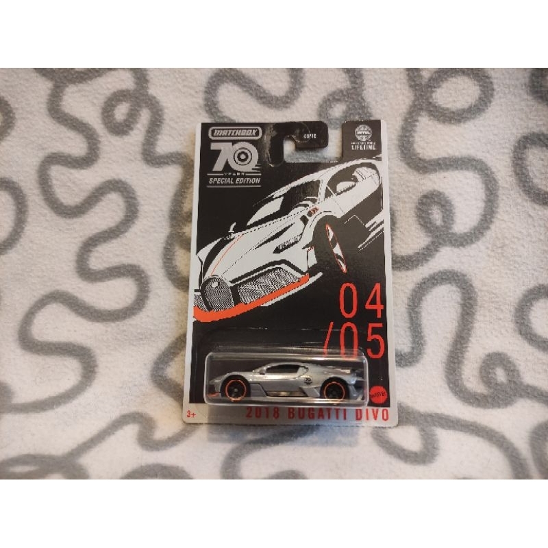 Matchbox Bugatti Divo - Édition Spéciale 70 Ans (2018) - Miniature Neuve - Collection Voiture