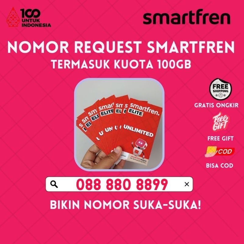 Jual KARTU PERDANA & ESIM SMARTFREN BISA REQUEST NOMOR | NOMOR CANTIK ...