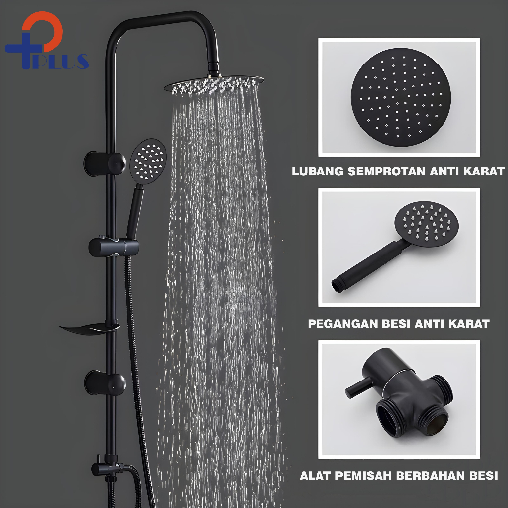 Jual Pplus Shower Kamar Mandi Set Kran Cabang Shower Mandi Set Stenlis Mandi Shower Set