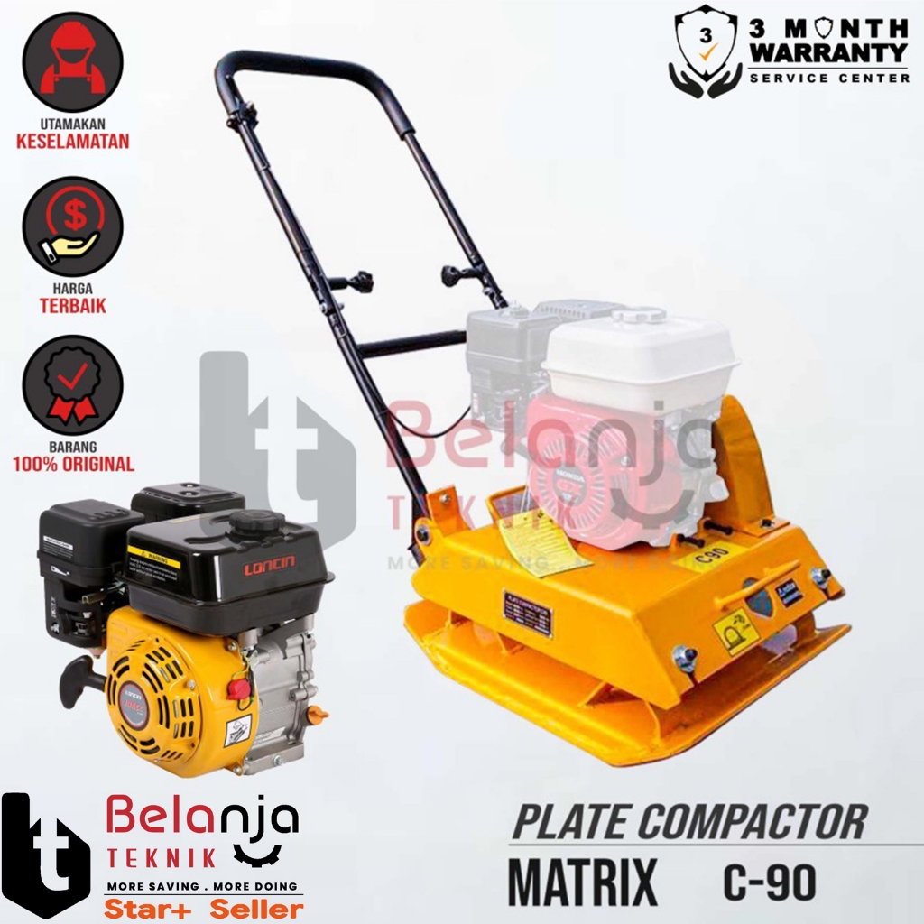 Jual Matrix Plate Compactor C-90 Mesin Stamper Kodok + Engine Loncin G ...