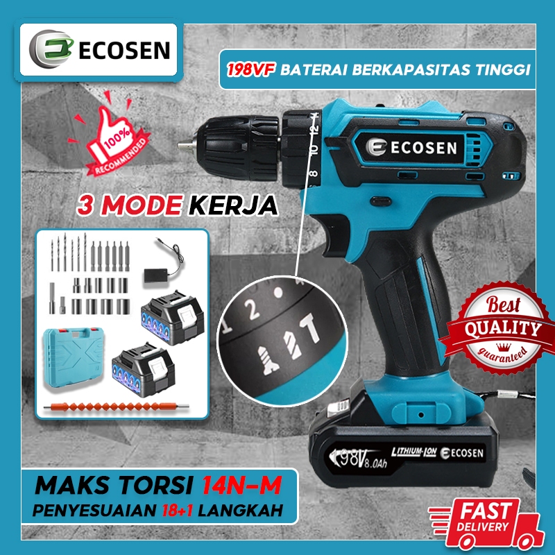 Jual Ecosen V Mesin Bor Baterai Tangan Dengan Baterai Cordless