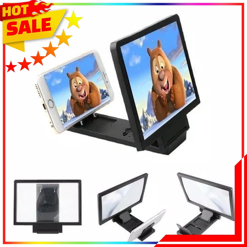 Jual Ideku Pembesar Layar HP Kaca 3D Enlarge Screen Magnifier Bracket ...