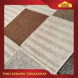 Keramik Lantai Centro Grande 50x50 Bentley Brown / Keramik Motif Batu Alam