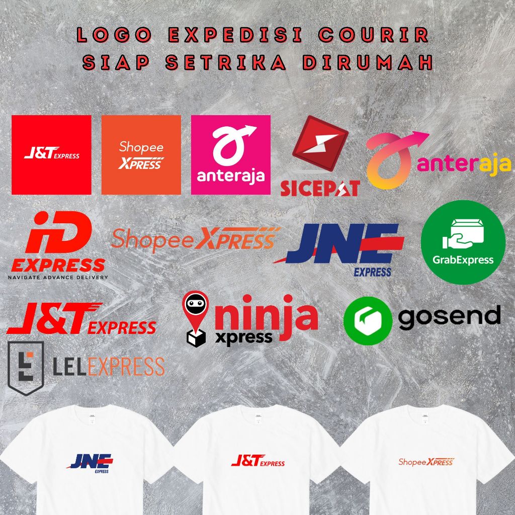 Jual Jual Sticker Baju Print Dtf Tema Expedisi Pengiriman Sablon Baju Dtf Siap Setrika Sticker