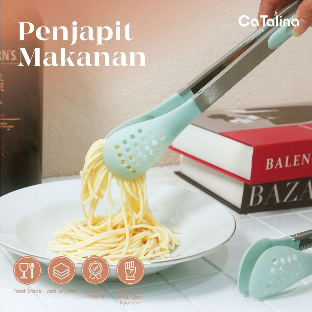 Jual Catalina Penjepit Makanan Bulat Food Tong Plastik Shopee Indonesia