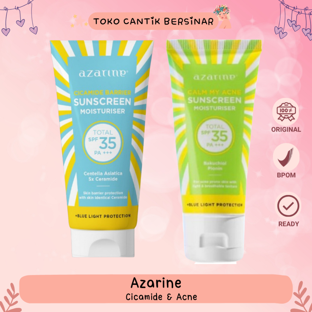 Jual AZARINE - Ceramide Sunscreen Acne Moisturiser SPF35 PA+++ 40ml ...