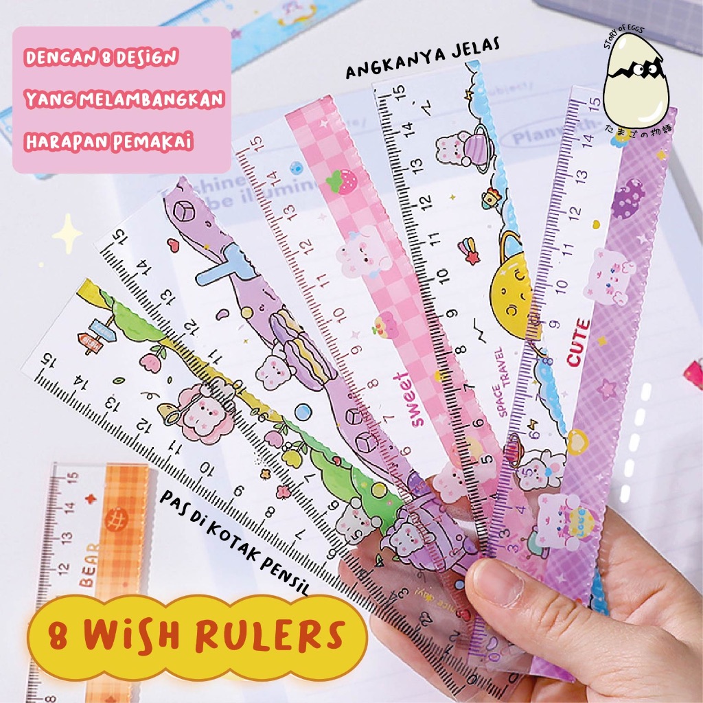 Jual Wish Ruler 15 cm Cute and Aesthetic Penggaris School Suply Alat ...