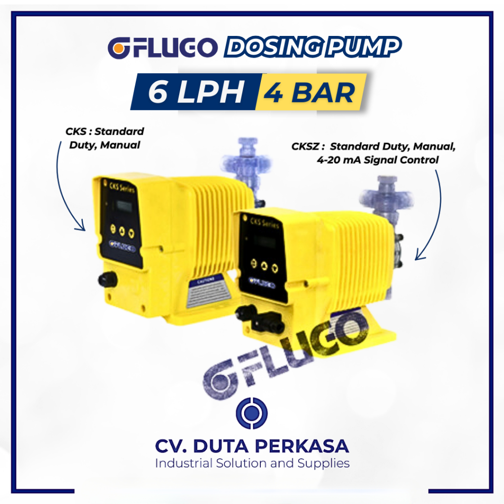 Jual Dosing Pump FLUGO CKS 6 LPH 4 Bar Pompa Dosing Kimia Shopee
