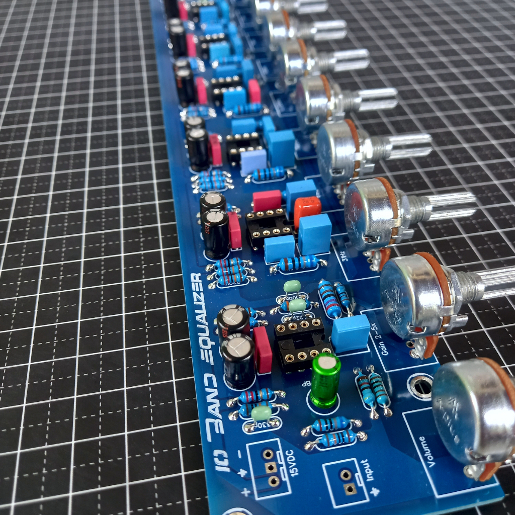 Jual Kit Equalizer Mono 10 Channel Komponen Berkualitas PCB Double