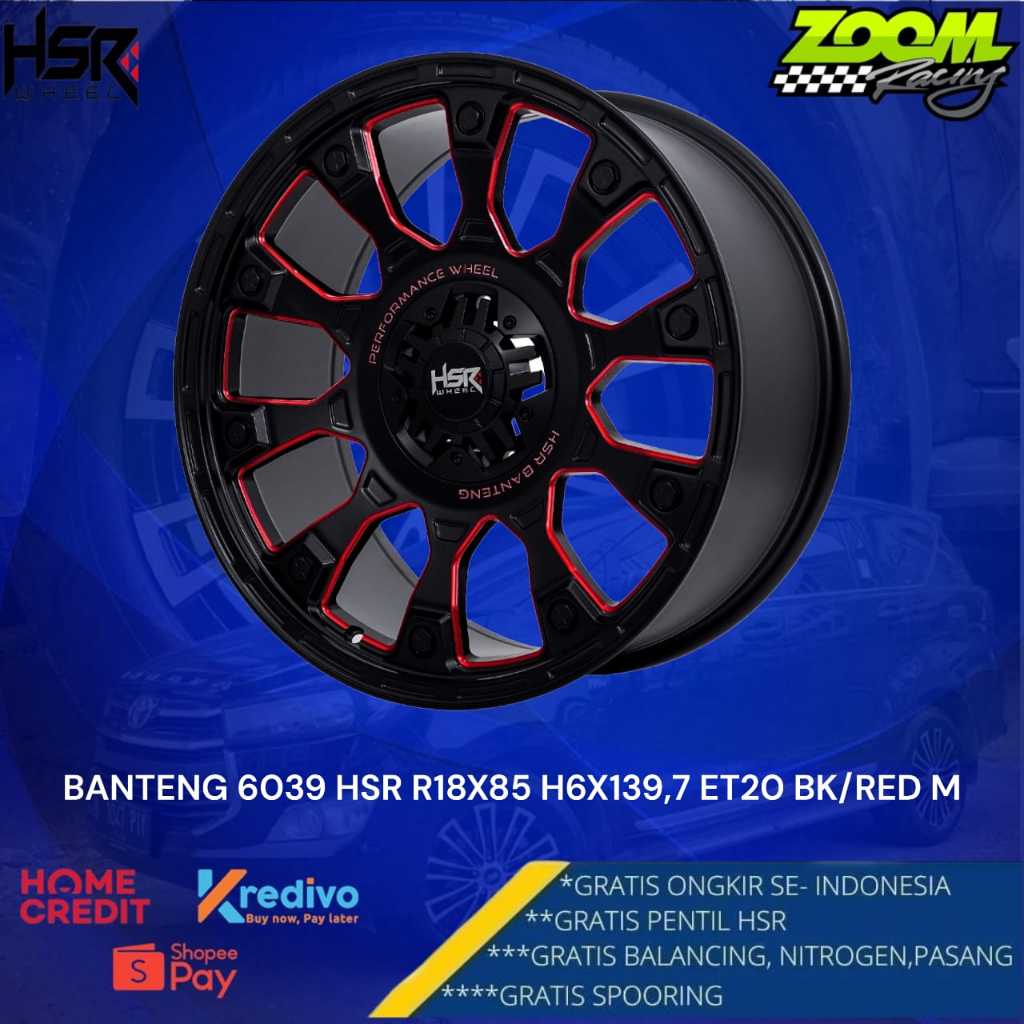 Jual Velg Mobil Racing Ring 18 HSR BANTENG Pcd 6x139,7 Pajero Fortuner ...