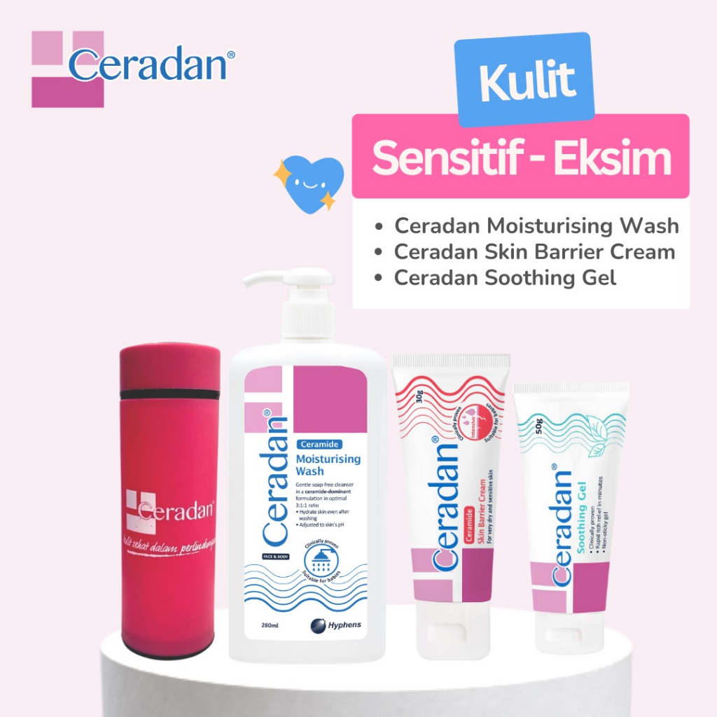 Jual Ceradan Body Wash 150ml & Body Wash 280 Ml Pump Bottle Ceradan ...