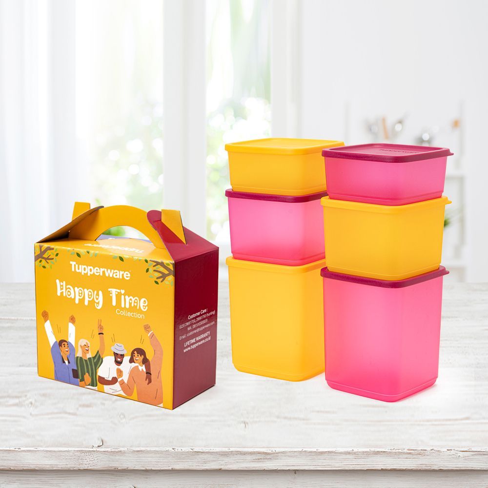 Jual PROMO Tupperware Happy Time Collection 6pcs free box | Shopee ...