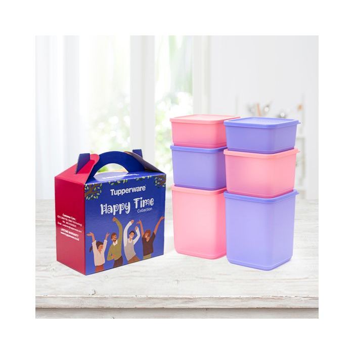 Jual PROMO Tupperware Happy Time Collection 6pcs free box | Shopee ...