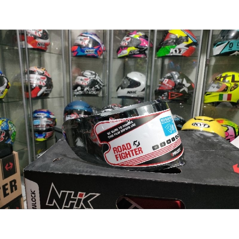 Jual Visor Nhk Mark Flat Datar Original Helm Full Face Shopee Indonesia